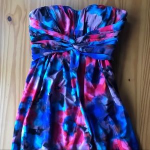 Size 8 Watercolor floral floor length dress